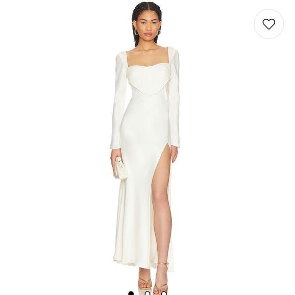 NWT LPA Revolve Iris Corset Maxi Dress in Ivory Medium - Picture 13 of 16
